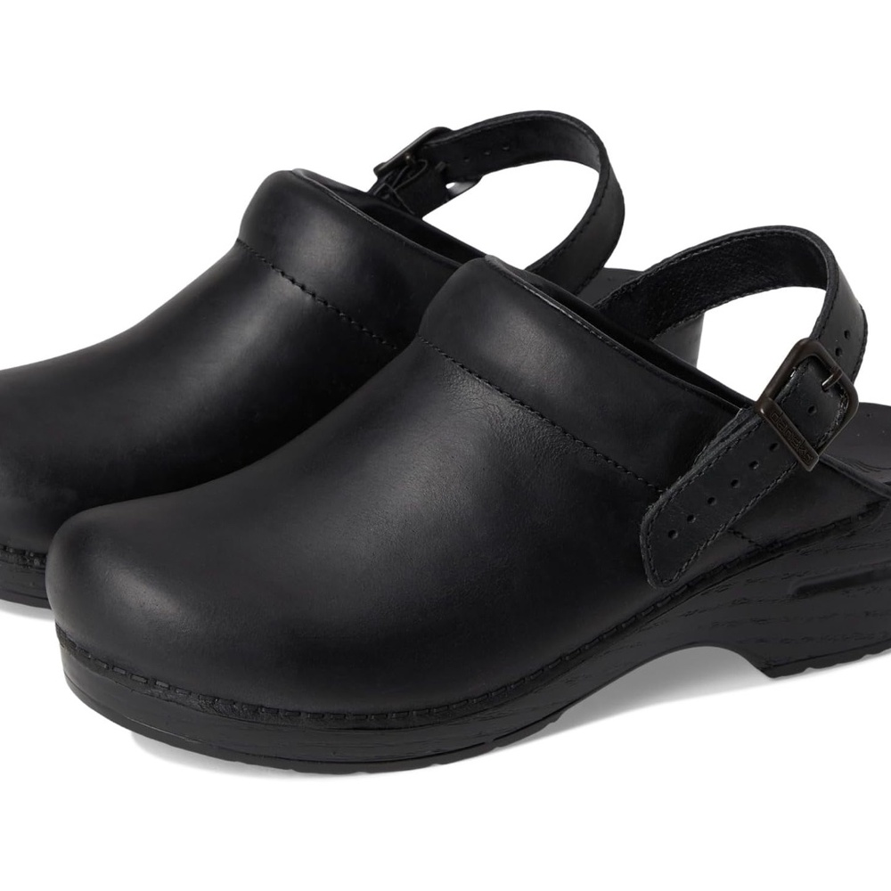 Dansko Ingrid Slingback Black Clog Mule 9